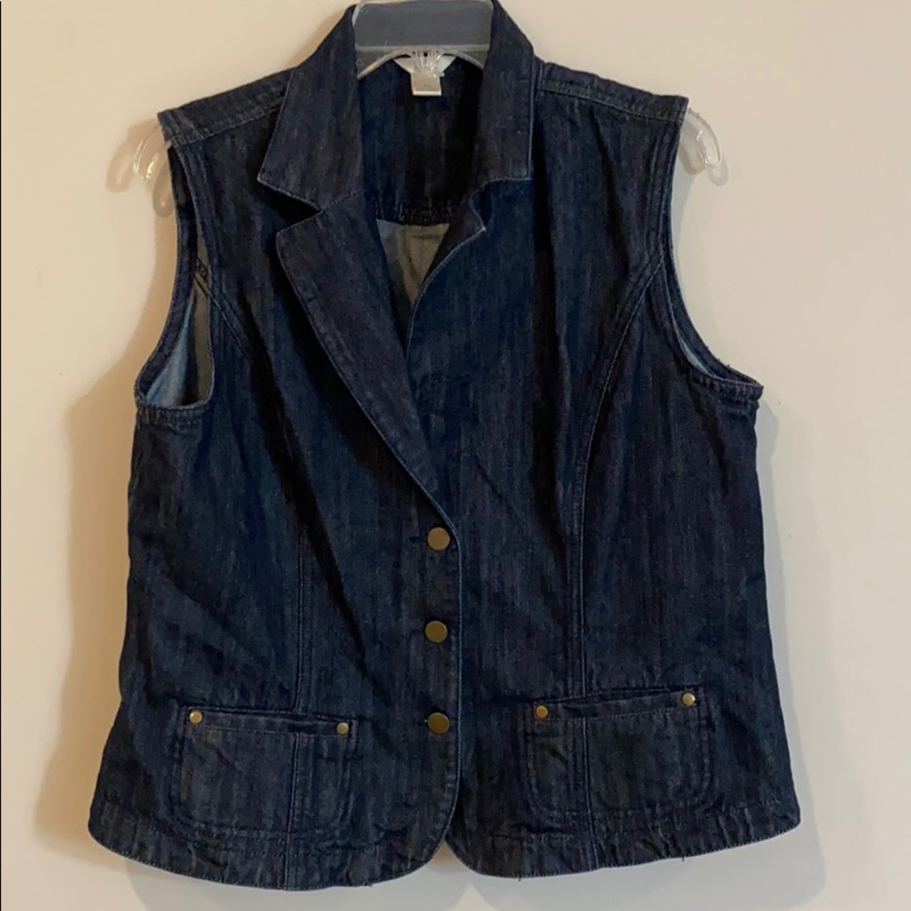 Women’s Denim Jean Vest  Size XL